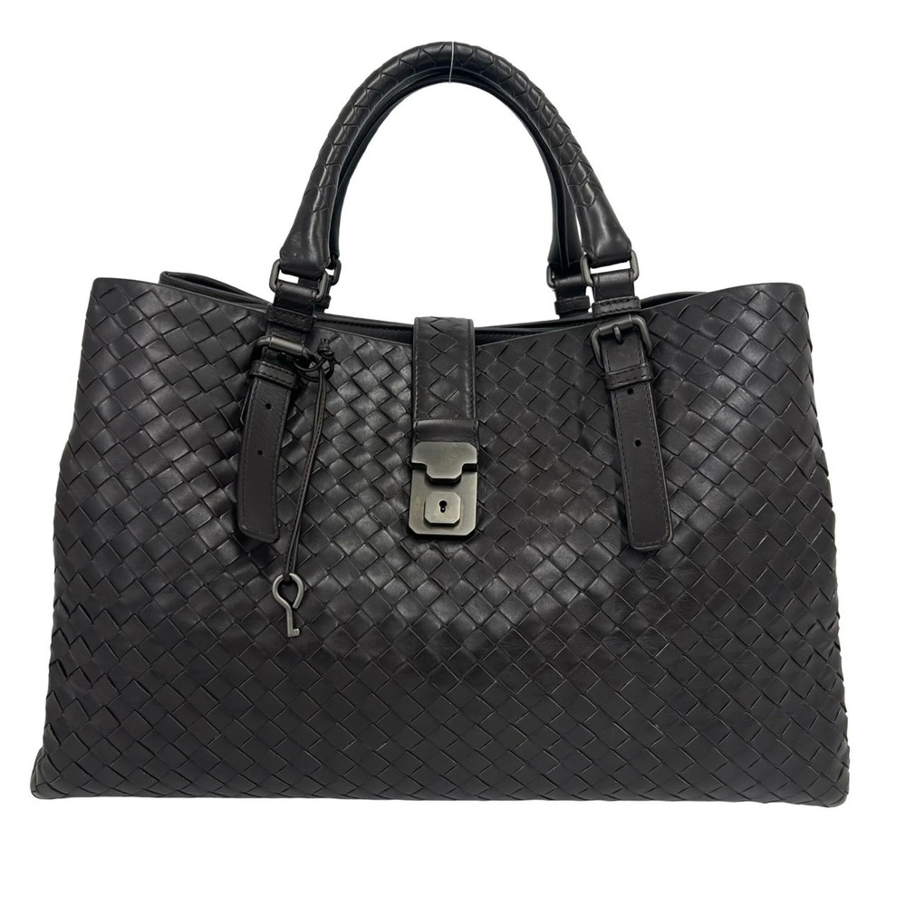 BOTTEGA VENETA Intrecciato Leather Handbag/Tote Bag, Brown, 94949